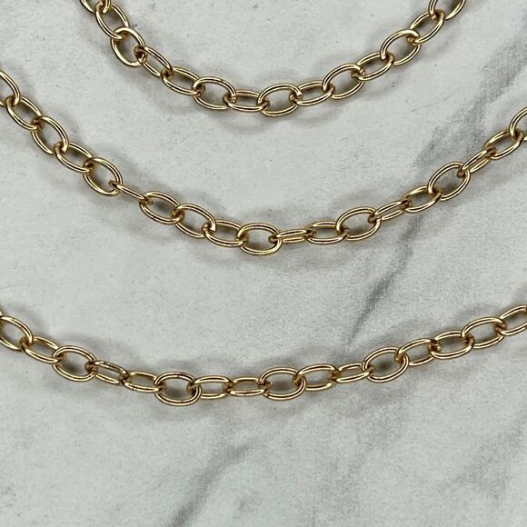 Gold Tone Chain Purse Strap Replacement Crossbody Shoulder Handbag 46" ✨ - Picture 3 of 12